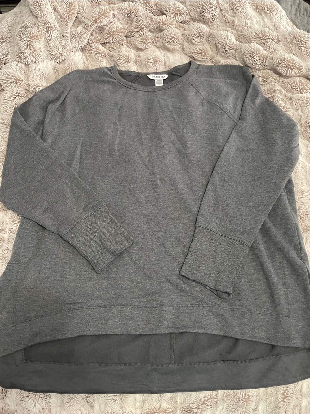 Athleta Dark Charcoal Crewneck Pullover